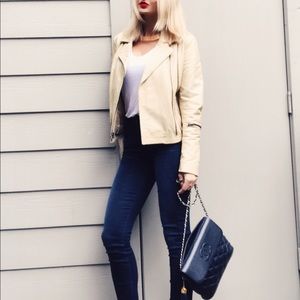 PATRIZIA PEPE LEATHER MOTO JACKET